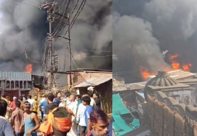 Video: Kanpur की दवा मार्केट में भीषण आग, दमकल कर्मियों ने तीन घंटे की मशक्कत के बाद पाया काबू