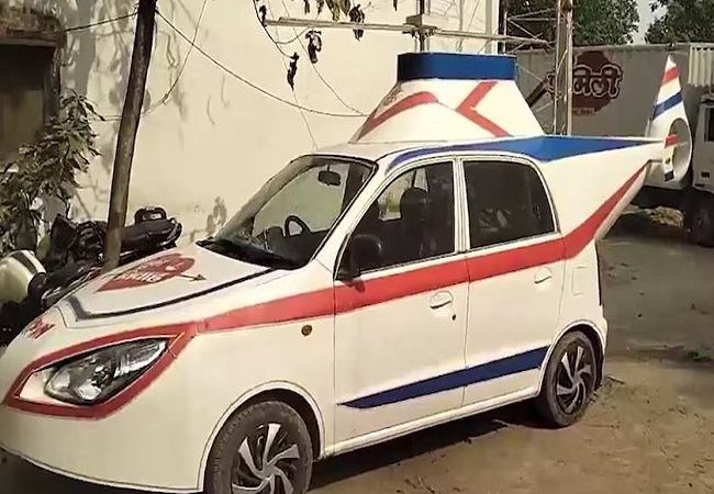 कार को बना दिया हेलीकॉप्टर, सड़क पर दौड़ते देख पुलिस ने जब्त कर लगाया 25 हजार जु्र्माना