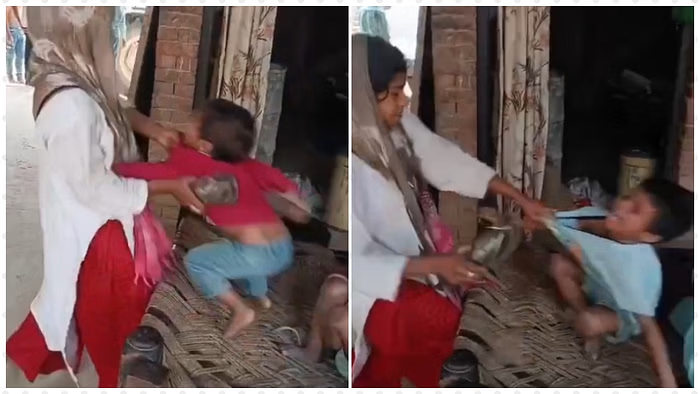 Viral : बिलखते मासूमों पर क्रूर मां को नहीं आया तरस, बर्बरता देख भर आएंगी आंखें