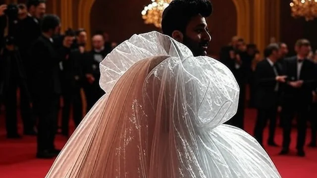 न्यूड गाउन लुक में Cannes पहुंचे Vir Das, तस्वीरें देख लोग बोले- Nice tent bro…