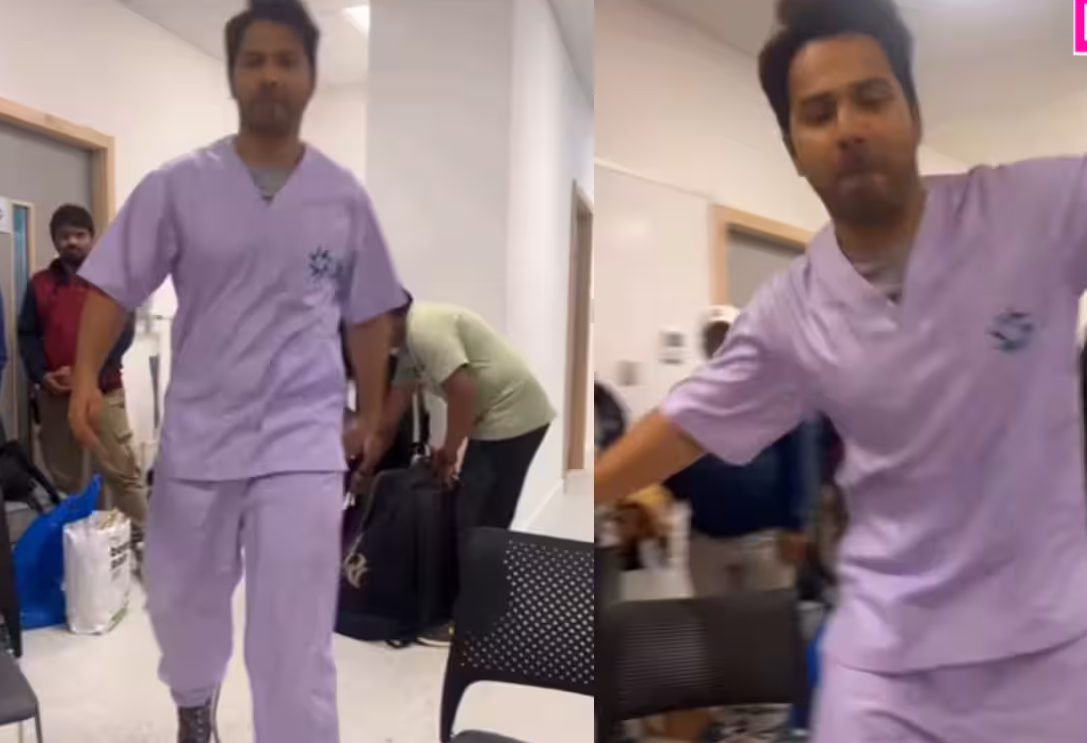 Video: ‘है जवानी तो इश्क होना है’ की शूटिंग सेट पर गिरे वरुण धवन, वायरल हुआ वीडियो