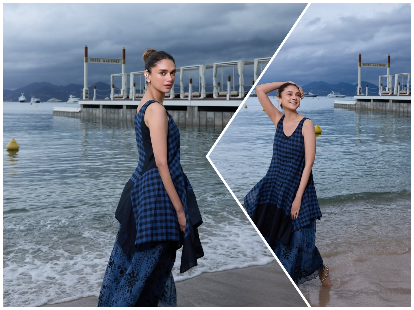 Aditi Rao Hydari Cannes : कान्स में समुद्र तट पर बारिश का आनंद लेते अदिति राव हैदरी, देखें तस्वीरें