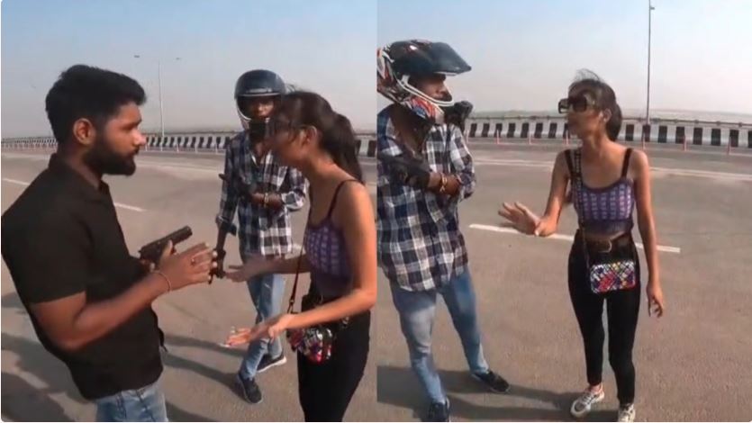 Video Viral-पूर्व प्रेमिका को पिस्टल से धमकाने की घटना कैमरे में कैद, गुस्से से आग बबूला युवती बोली-पहले अपनी औकात बनाओ…