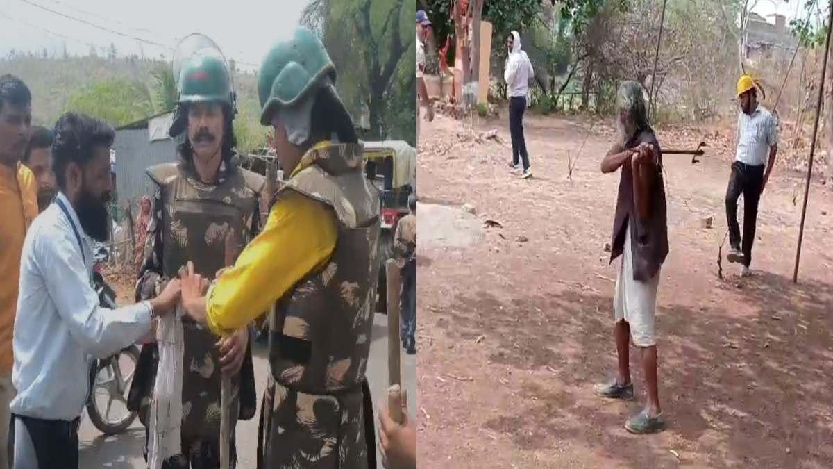 अतिक्रमण हटाने गई प्रशासनिक टीम पर हमला, थाना प्रभारी को त्रिशूल मारा