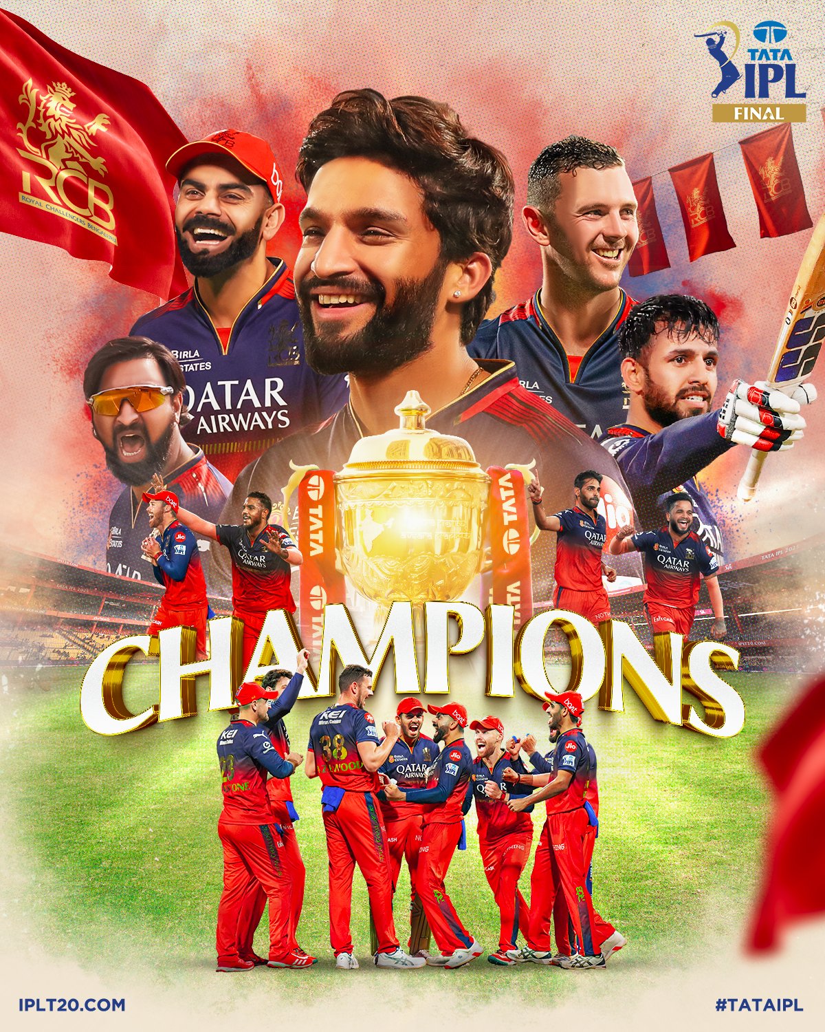 ‘विराट’ ख्वाब पूरा…18 साल का इंतजार खत्म RCB बनी  नई चैम्पियन, फाइनल में पंजाब किंग्स को हराया 