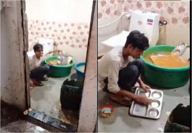 Video Viral : मथुरा में बीके बृजवासी रेस्टोरेंट के टॉयलेट में बर्तनों की धुलाई, होटल संचालक और उसका नाबालिग भांजा हिरासत में
