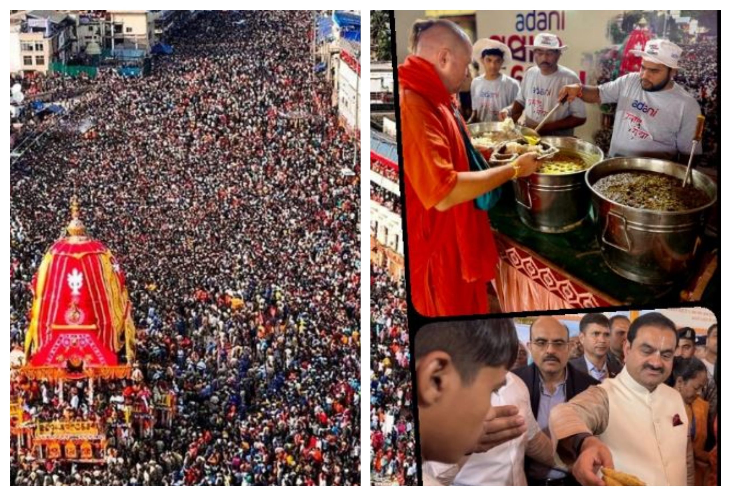 Puri Rath Yatra 2025 : पुरी रथ यात्रा में सेवा देगा अडानी समूह , श्रद्धलुओं को निःशुल्क भोजन और पेय उपलब्ध कराएगा