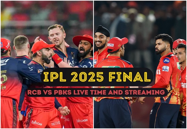 RCB vs PBKS Final Live Streaming: आज आईपीएल 2025 के फाइनल में आरसीबी-पंजाब की होगी भिड़ंत; जानें- कब और कहां देख पाएंगे लाइव मैच