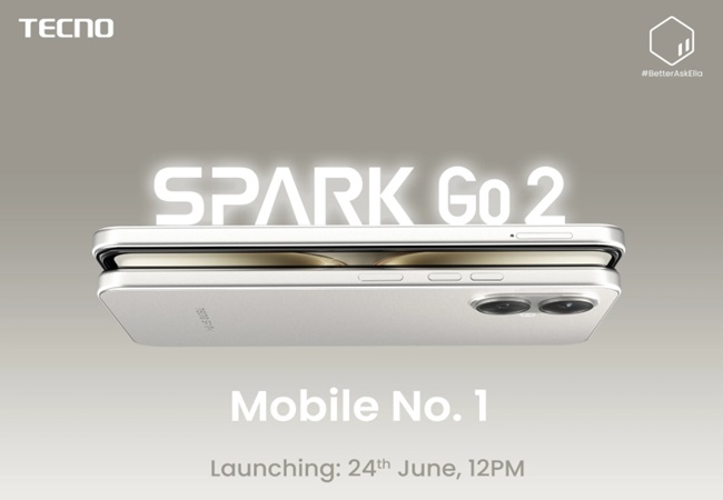 Tecno Spark Go 2 स्मार्टफोन 24 जून को भारत में होगा लॉन्च, फ्लिपकार्ट लैंडिंग पेज पर कई स्पेक्स का खुलासा