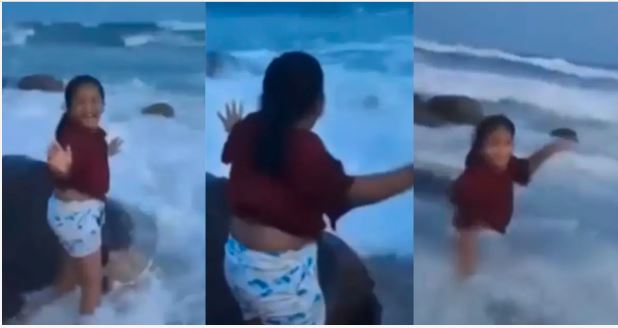 Viral Video : लापरवाह मां अपनी बेटी का बना रही थी Reel,निर्दयी समुंदर की ऊंची लहरें बच्ची को बहा ले गईं…