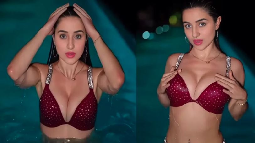 $exy Video : स्विमिंग पूल में रेड ब्रा पहनकर नहाते देख हॉट गर्ल की बोल्डनेस पर फैंस हुए मदहोश, यूजर्स वीडियो पर लुटा रहे हैं अपना प्यार