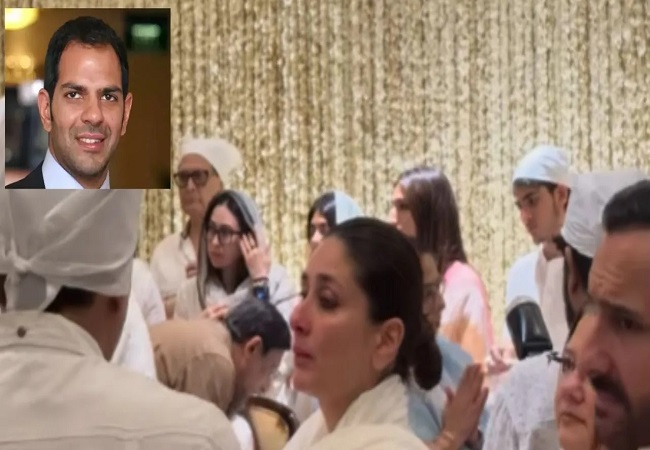 एक्स पति संजय कपूर की प्रेयर मीट में पहुंचीं करिश्मा कपूर, करीना और सैफ भी दिखे साथ