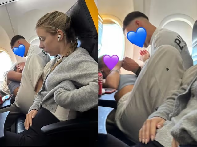 VIDEO VIRAL- उड़ती फ्लाइट में कपल ने रोमांस की पार कर दी सारी हदें , आस-पास बैठे यात्री शर्म से हुए पानी-पानी