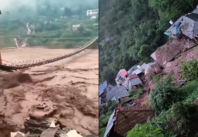 VIDEO: हिमाचल के मंडी में बादल फटने से 8 मकान बहे; एक की मौत 7 लोग लापता; आज भी तेज बारिश की चेतावनी