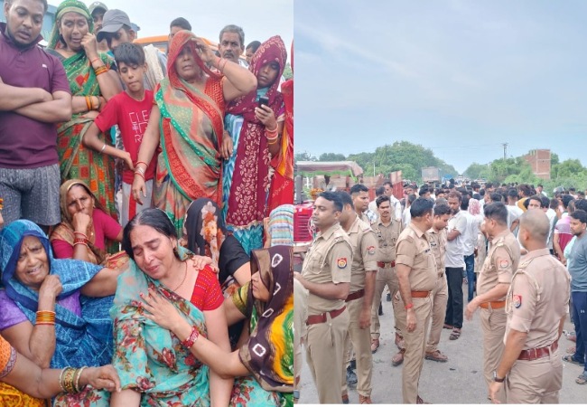 रोडवेज बस ने बाइक सवार तीन युवकों को रौंदा, तीनों की मौत, राहगीरों ने किया हंगामा