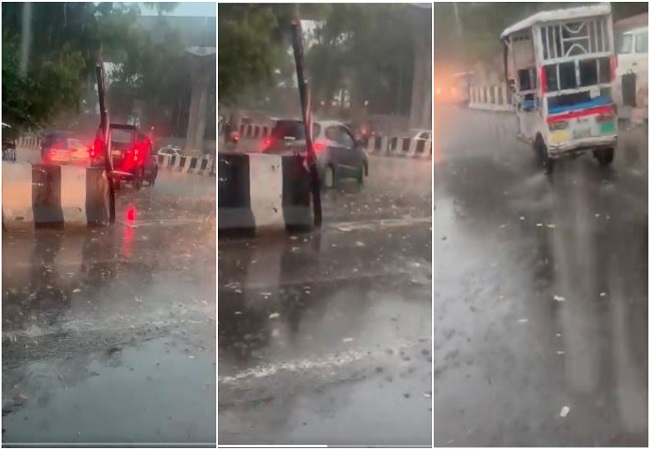 लखनऊ में मूसलाधार बारिश से राजधानीवासियों को उमस भरी गर्मी से मिली राहत, कई इलाकों में जलभराव