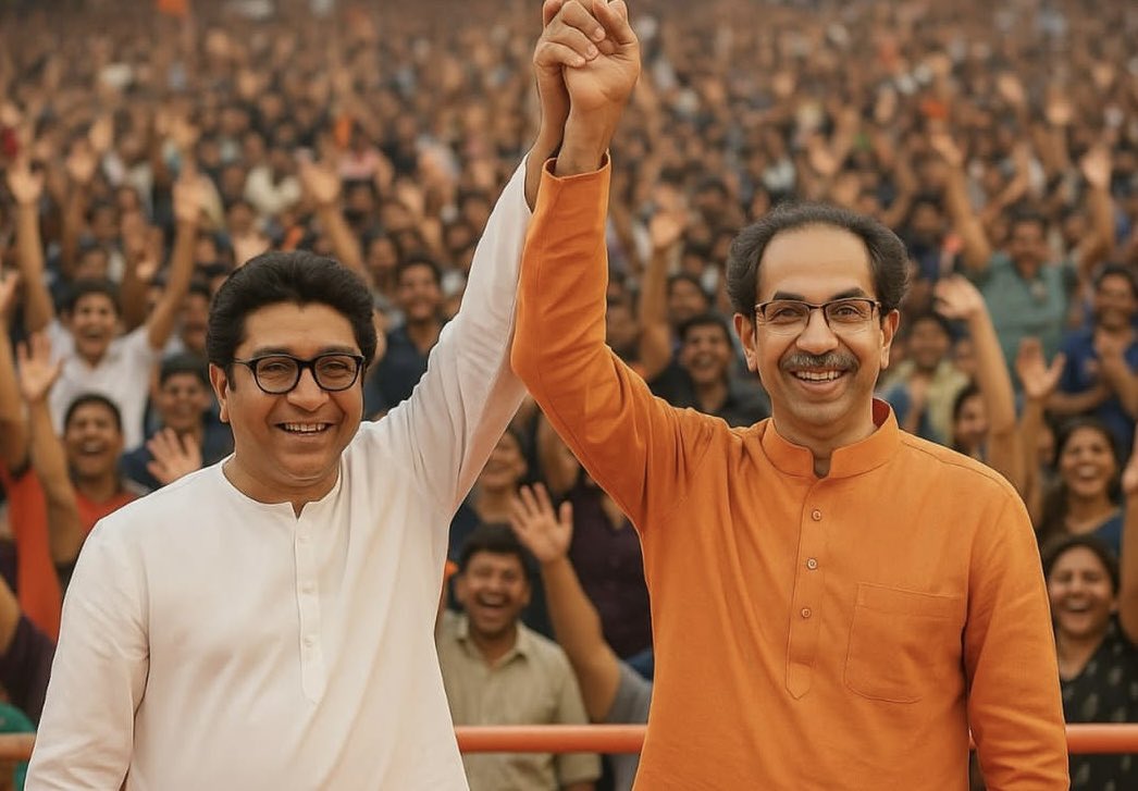 महाराष्ट्र में 20 साल बाद एक मंच पर उद्धव और राज ठाकरे बंधु, मराठी अस्मिता के लिए भरी हुंकार