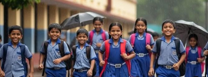 मध्य प्रदेश में भारी बारिश का रेड अलर्ट जारी,स्कूलों में छुट्टी की घोषणा