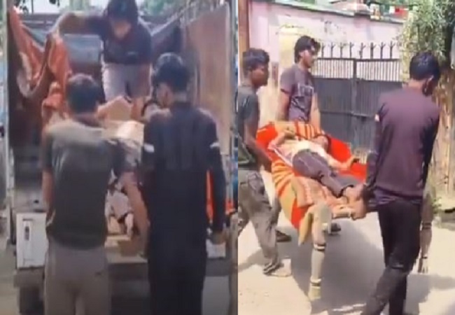 चारपाई पर लिटाकर मरीज को अस्पताल लेकर पहुंचे…अखिलेश यादव बोले-मेडिकल सेवा की दुर्दशा पर BJP सरकार बना रही रिकार्ड