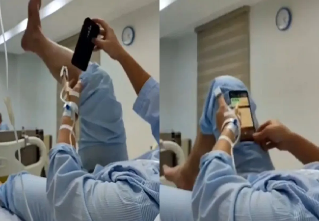Viral video: हॉस्पिटल में एड्मिट युवक ने दिमाग का किया ऐसा यूज , देखकर लोग हुए दंग , सोशल मीडिया पर वायरल हो रहा वीडियो