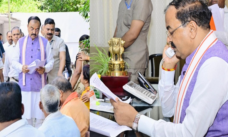 ‘जनता दर्शन’ में आए लोगों की केशव मौर्य ने सुनी समस्याएं, अधिकारियों को दिए कई निर्देश