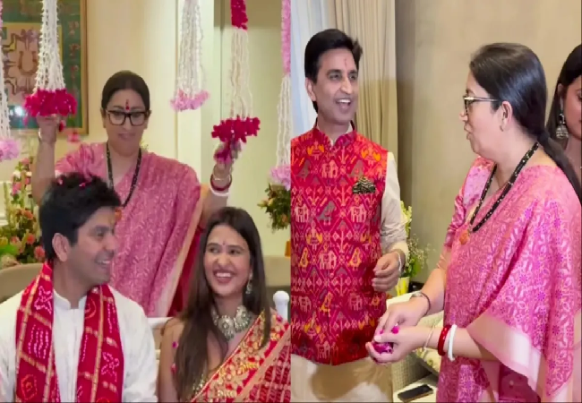 Entertainment News : स्मृति ईरानी ने हरियाली तीज पर कुमार विश्वास के बेटी-दामाद को दिया आशीर्वाद, सोशल मीडिया पर वीडियो वायरल