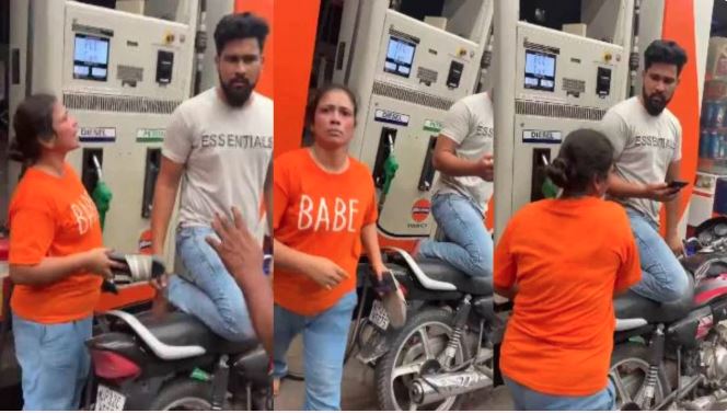 लखनऊ में पेट्रोल पंप पर महिला का हाई वोल्टेज ड्रामा, बोली- 2 मिनट में तेरी मैया…, हाथ चप्पल लेकर धमकी और भद्दी-भद्दी गालियां देने का VIDEO वायरल