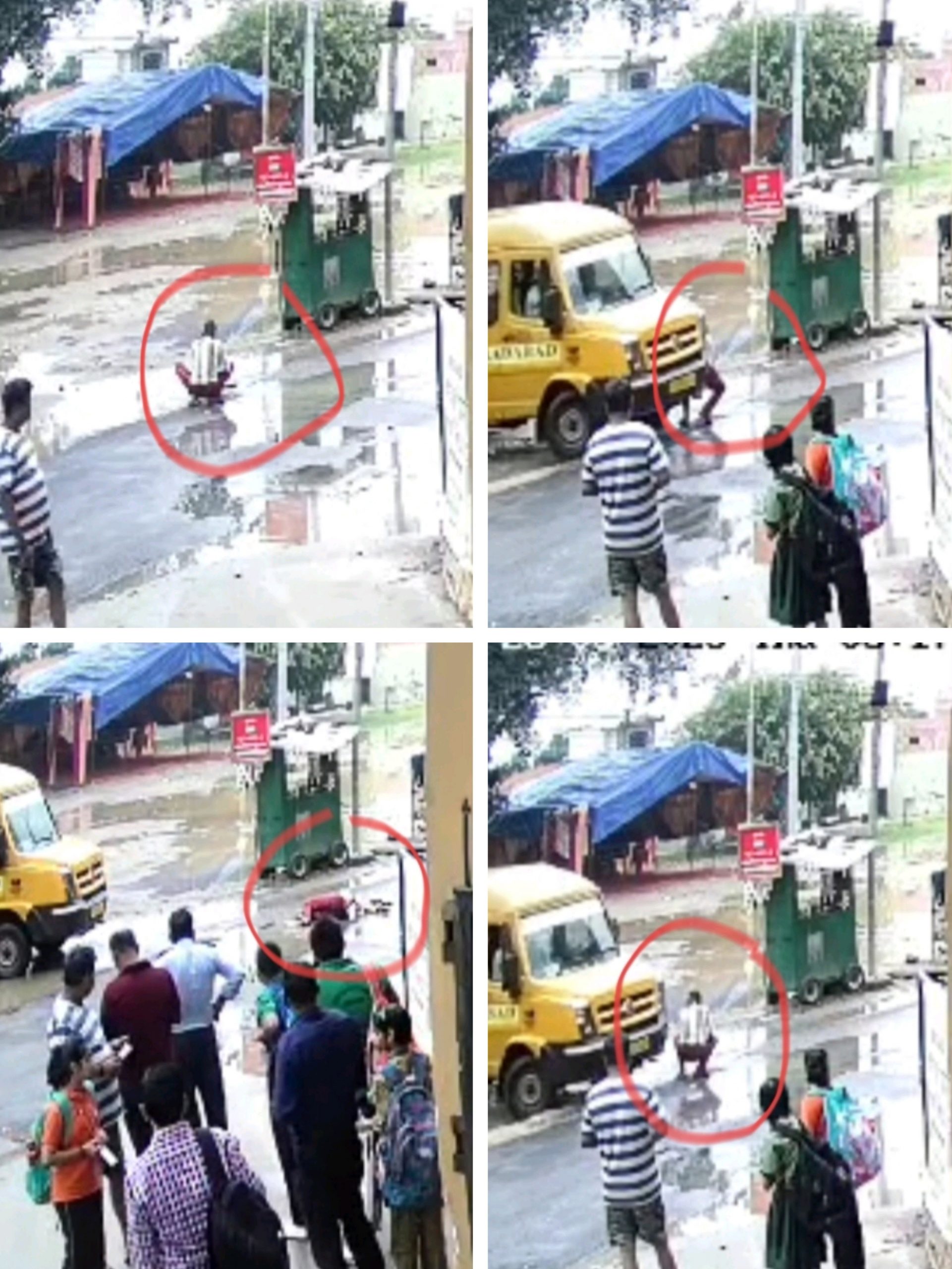 MIT वर्ल्ड स्कूल की बस ने दुकानदार को कुचला, मौके पर मौत, घटना सीसीटीवी में कैद एक महीने में स्कूल बसों से यह तीसरा हादसा