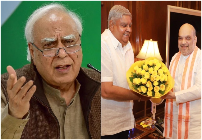 सिब्बल ने अमित शाह से पूछा- धनखड़ जी क्या हॉस्पिटल में हैं या फिर योग कर रहे हैं और टेबल टेनिस खेल रहे हैं?