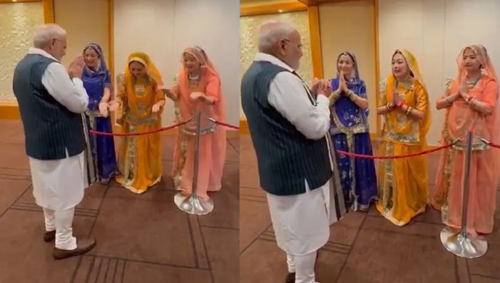 PM Modi Japan Visit : पीएम मोदी के स्वागत में जापानी महिलाओं ने भारतीय पोशाक में गाया लोकगीत , दिखी भारतीय परंपरा की झलक