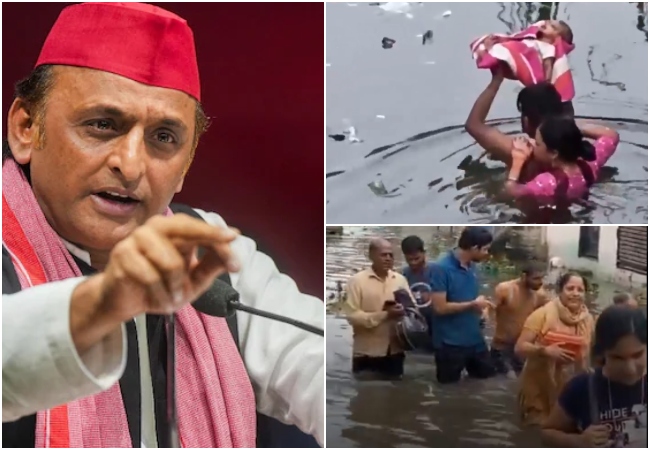 प्रयागराज जलभराव पर बोले अखिलेश, ‘भ्रष्टाचार के गहरे गड्ढों में भरा पानी भाजपाई घपलों-घोटालों के गोरखधंधे का भंडाफोड़ कर रहा’