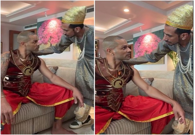 VIDEO VIRAL : शिखर धवन और युजवेंद्र चहल का फनी वीडियो इंटरनेट पर मचा रहा है धूम, ‘महाभारत’ का मजेदार सीन किया रिक्रिएट