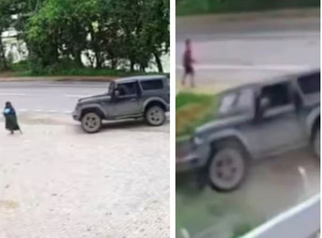 VIDEO : बेकाबू तेज रफ्तार थार लोगों को कुचलते हुए हवा में उछल गड्ढे में गिरी, महिला की मौत, घटना सीसीटीवी में कैद