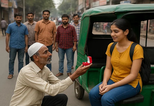 VIDEO- मेरठ में नाबालिग लड़की को अधेड़ ई-रिक्शा चालक ने बीच सड़क पर प्रोपोज किया, बोला-फिल्म देखने चलें…