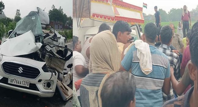एक ही पल में उजड़ गया परिवार: कार और ट्रक की टक्कर में पांच लोगों की मौत, भतीजी का जन्मदिन मनाकर लौट रहे थे वापस