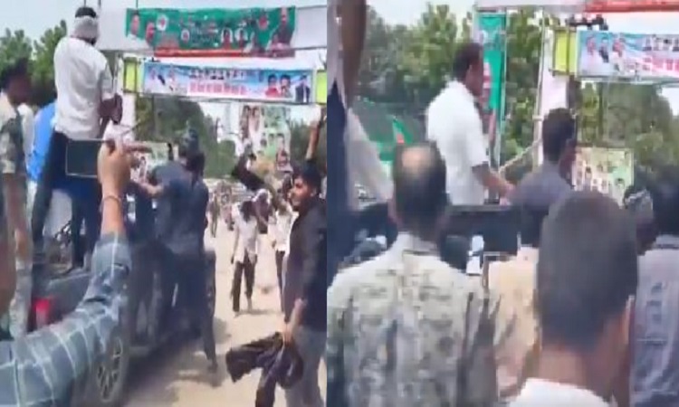 वोट अधिकार यात्रा के दौरान राहुल गांधी को दिखाए गए काले झंडे, BJP कार्यकर्ताओं ने किया विरोध