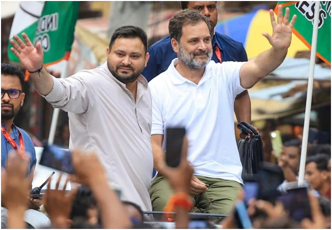 राहुल गांधी की पटना में तेजस्वी और महागठबंधन के नेताओं संग बैठक आज, सीट शेयरिंग का हो सकता है ऐलान