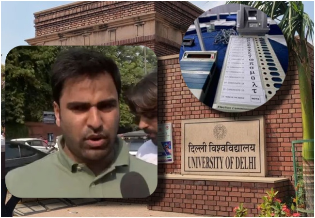 DUSU Election 2025: वोटिंग के बीच NSUI ने ABVP पर ईवीएम से छेड़छाड़ के लगाए आरोप, मचा बवाल