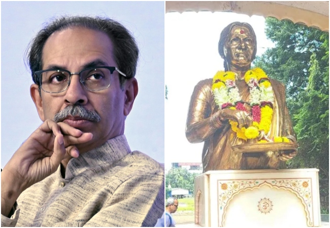 उद्धव ठाकरे की मां मीनाताई ठाकरे की प्रतिमा पर फेंका गया लाल रंग, भड़की शिसेना यूबीटी