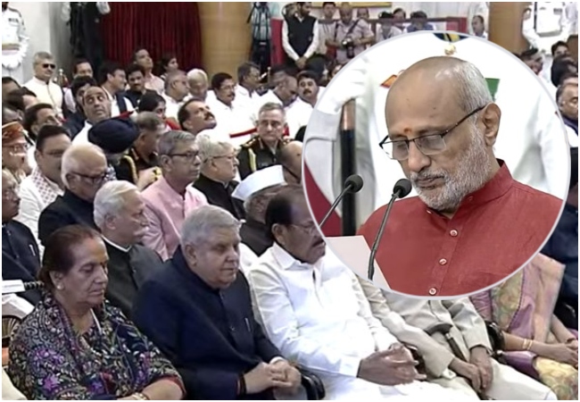 जगदीप धनखड़ नए उपराष्ट्रपति राधाकृष्णन के शपथ ग्रहण में हुए शामिल, पद छोड़ने के बाद पहली बार दिखे