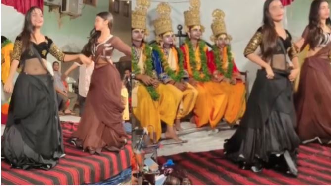 Video Viral : रामलीला के मंच पर अश्लील नृत्य, श्री चेतगंज में नगरवधुओं ने जमकर लगाए ठुमके