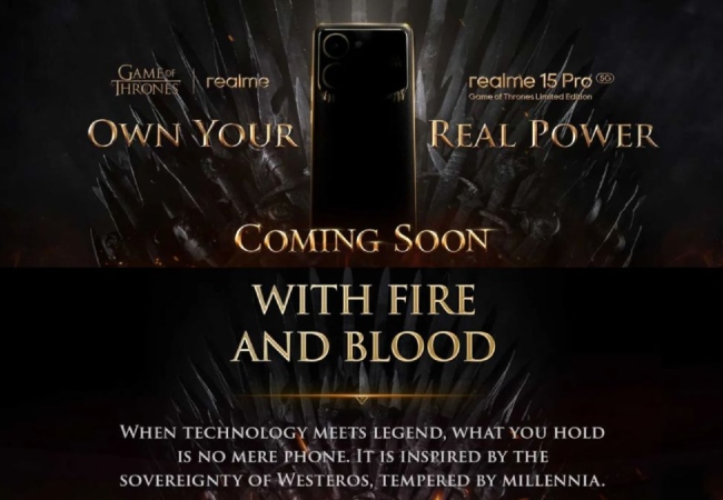 Realme 15 Pro के गेम ऑफ थ्रोन्स एडिशन का फ्लिपकार्ट लैंडिंग पेज हुआ लाइव, फोन के स्पेक्स का भी खुलासा