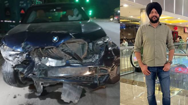BMW कार की टक्कर से वित्त मंत्रालय के वरिष्ठ अधिकारी की मौत, पत्नी गंभीर रूप से घायल