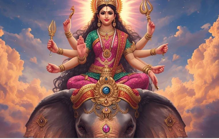 SHARDIYA NAVRATRI 2025 : मां दुर्गा शारदीय नवरात्र में गज पर सवार होकर आएंगी भूलोक , समृद्धि और उन्नति का प्रतीक है