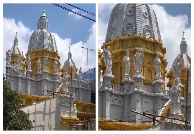 दुर्गा पूजा पंडाल ‘वेटिकन सिटी’ थीम पर भड़का विशव हिन्दू परिषद ,धर्मांतरण रैकेट बोलकर किया बवाल