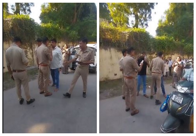 वीडियो वायरल: दरोगा ने युवक को दी गाली, फिर बीच सड़क पर हुआ दोनोंं के बीच जमकर बवाल
