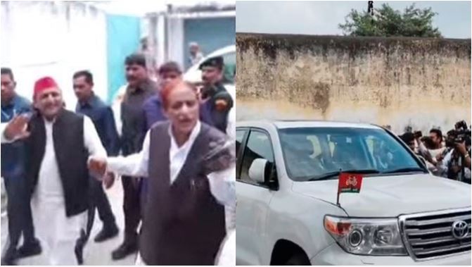 आजम खान का हाथ पकड़ अखिलेश यादव ने घर में की एंट्री, समर्थक बोले-दिल का रिश्ता है जो टूटने वाला नहीं है