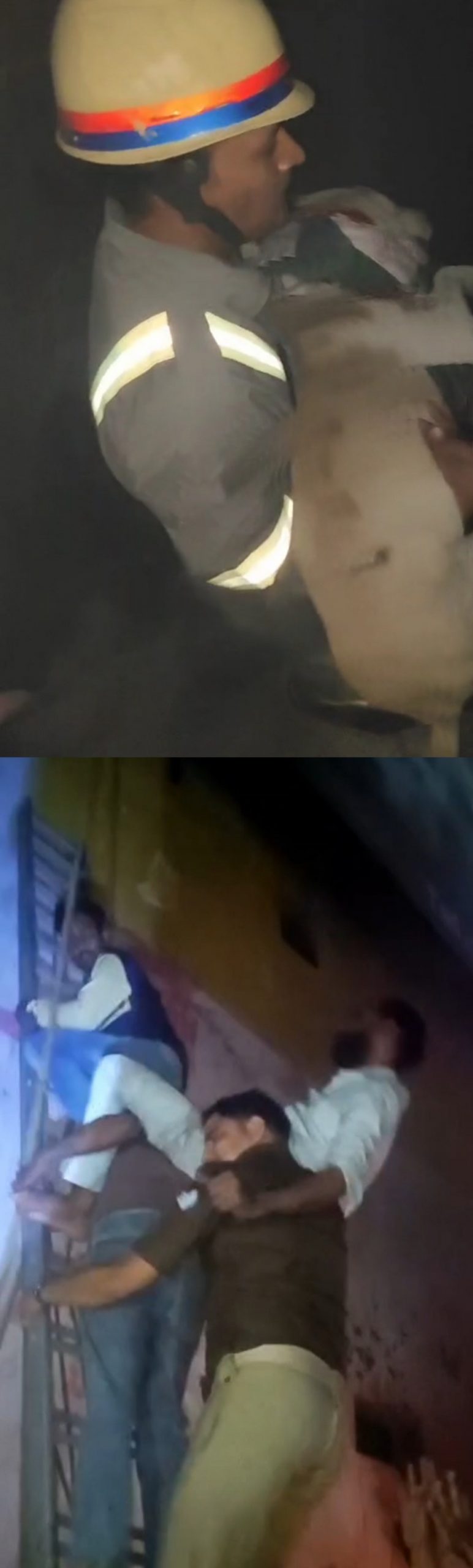 रेस्टोरेंट में लगी आग में तीसरी मंजिल पर फंसे पालतू कुत्ते का फायर कर्मी ने रेस्क्यू कर बचाई, कई लोगों की भी बचाई जान