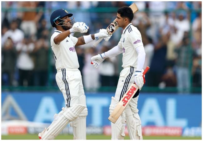 भारत ने 518/5 के स्कोर पर पहली पारी घोषित की, जायसवाल और कप्तान गिल का शतक