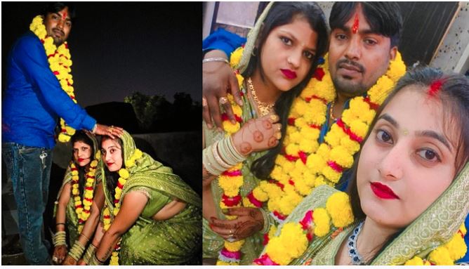 Video Viral : जहां प्यार होता है, वहां कलह नहीं होती, ये क्या? एक नहीं दो-दो पत्नियों ने रखा करवा चौथ व्रत